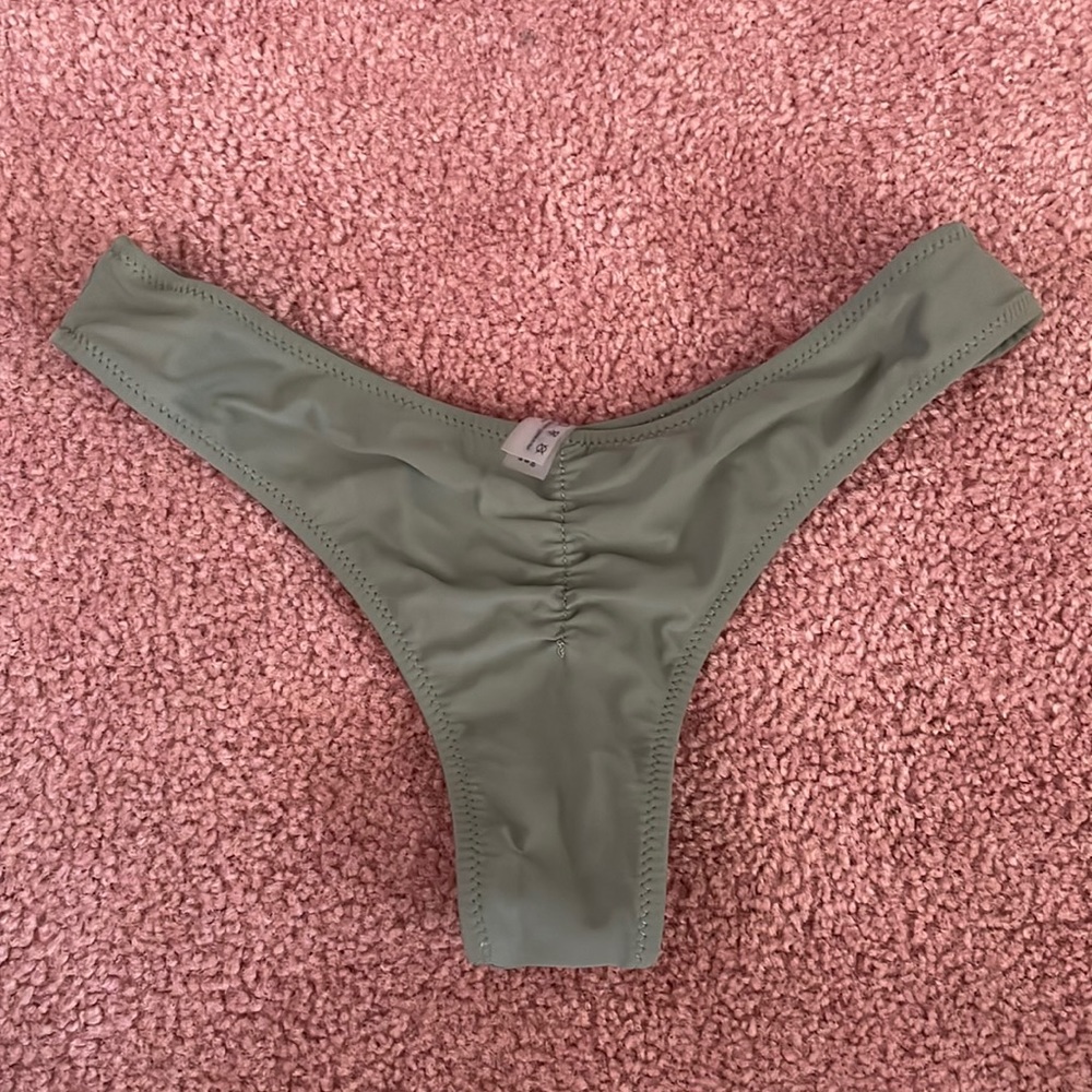 Green Cheeky Bikini Bottom